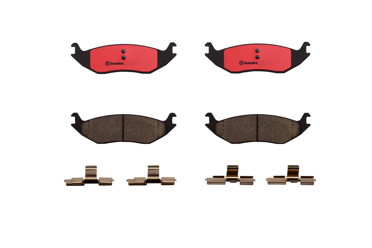 Ram Chrysler Dodge Disc Brake Pad Set - Rear (Ceramic) 68334863AA Brembo