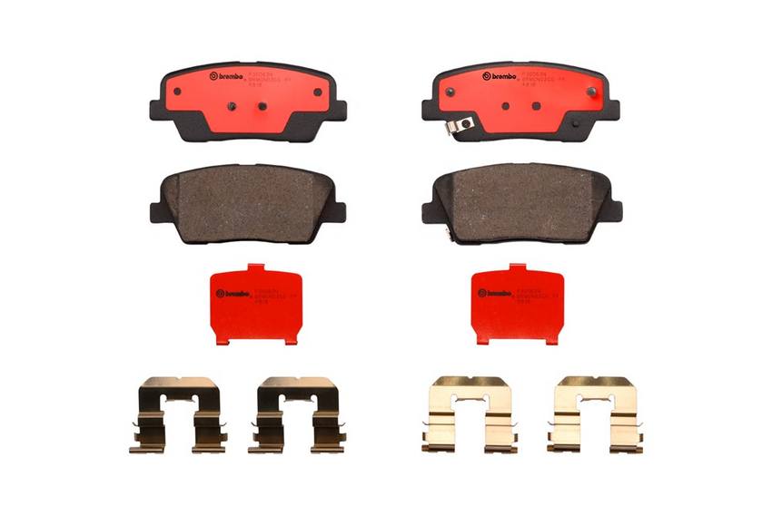 Kia Genesis Hyundai Disc Brake Pad Set - Rear (Ceramic) 583024DU02 Brembo