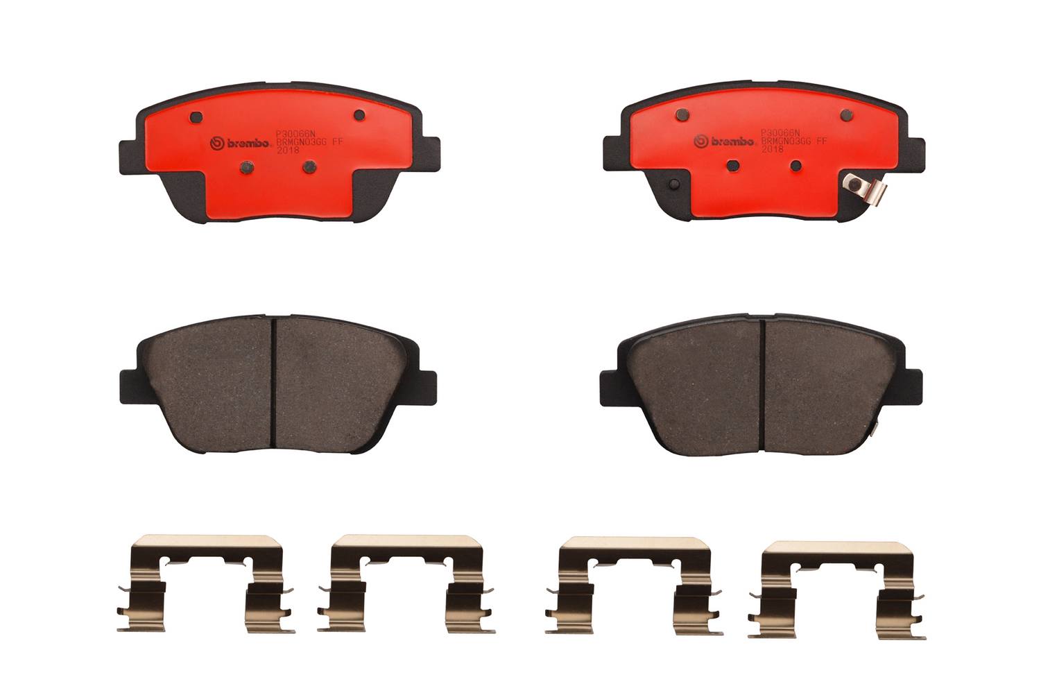 Kia Hyundai Disc Brake Pad and Rotor Kit - Front (300mm) (Ceramic) Brembo