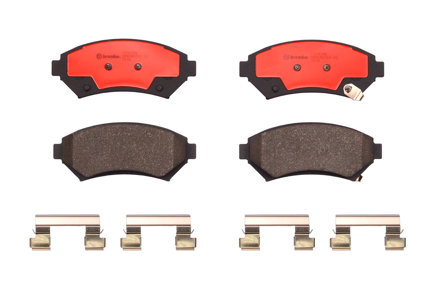 Buick Cadillac Chevrolet Disc Brake Pad Set - Front (Ceramic) 19152666 Brembo