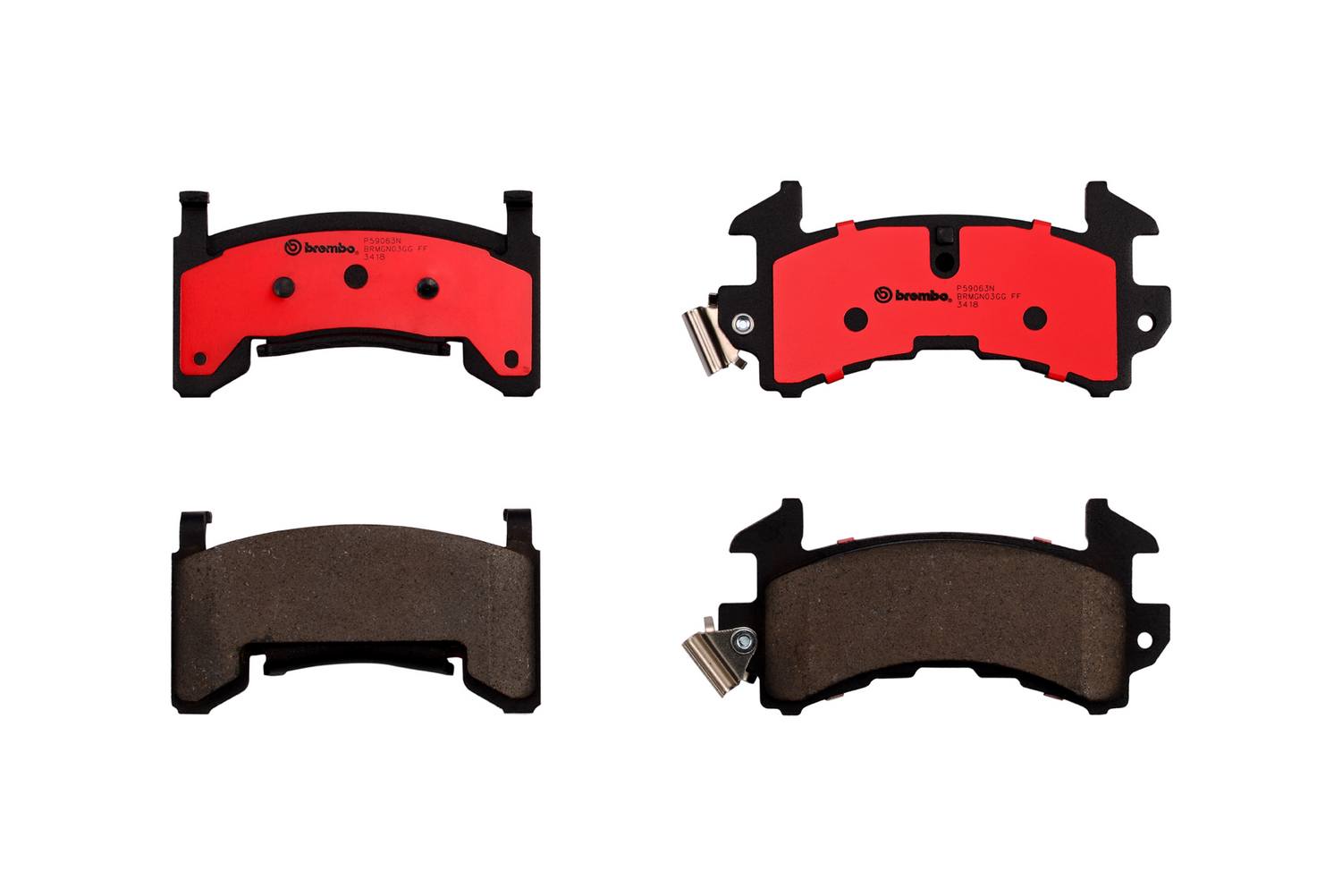 Buick Chevrolet GMC Disc Brake Pad Set - Front (Ceramic) 18026296 Brembo