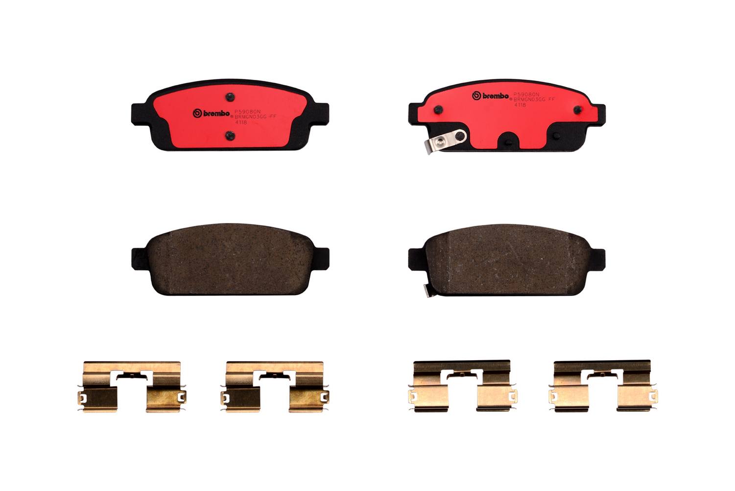 Buick Cadillac Chevrolet Disc Brake Pad Set - Rear (Ceramic) 13417473 Brembo