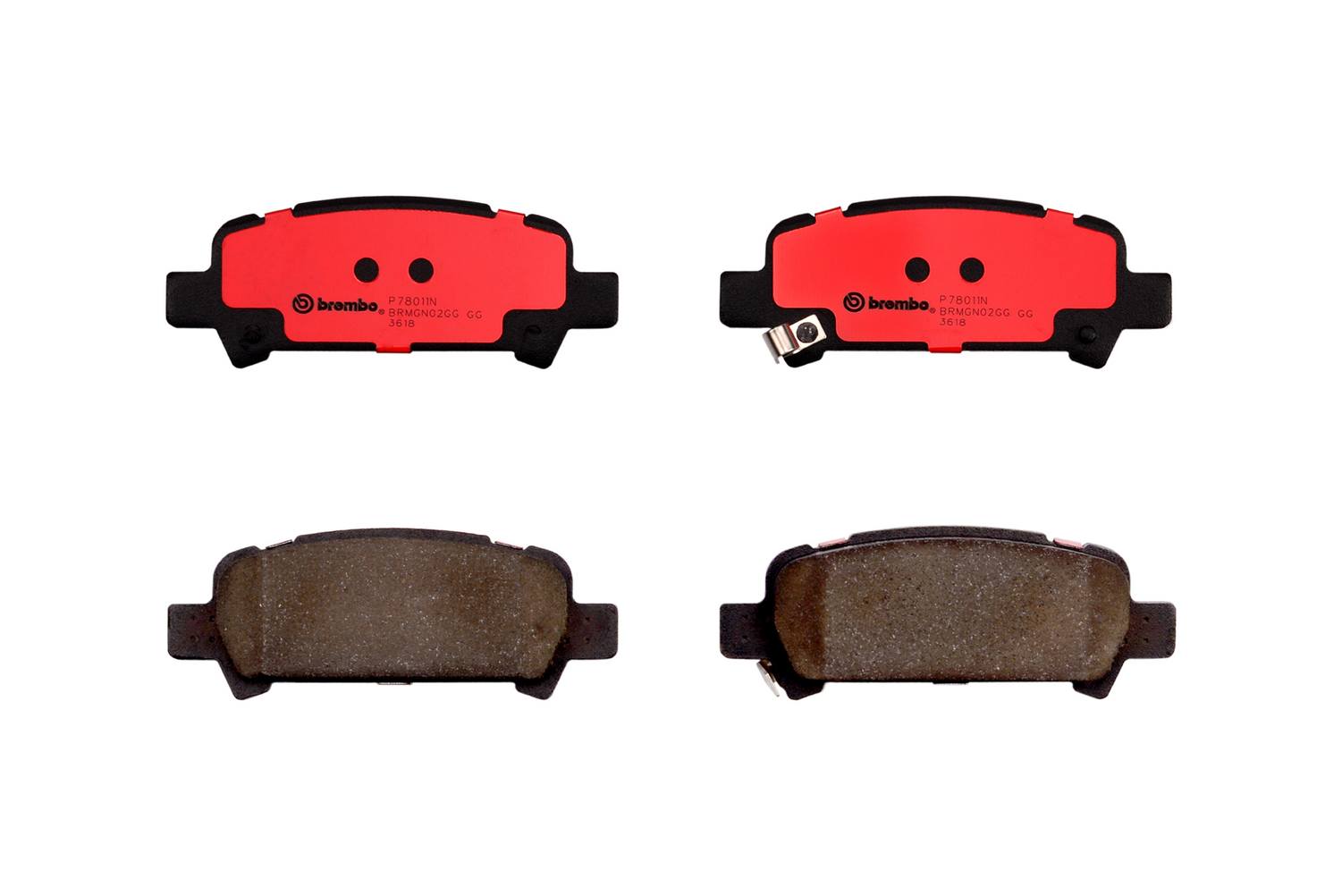 Subaru Disc Brake Pad Set - Rear (Ceramic) 26696FC002 Brembo