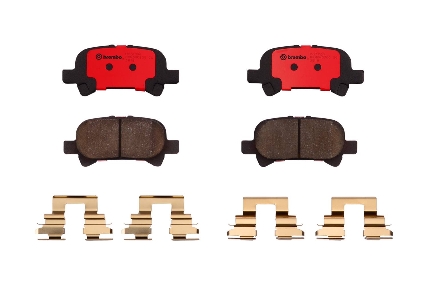 Toyota Disc Brake Pad Set - Rear (Ceramic) 0446641020 Brembo