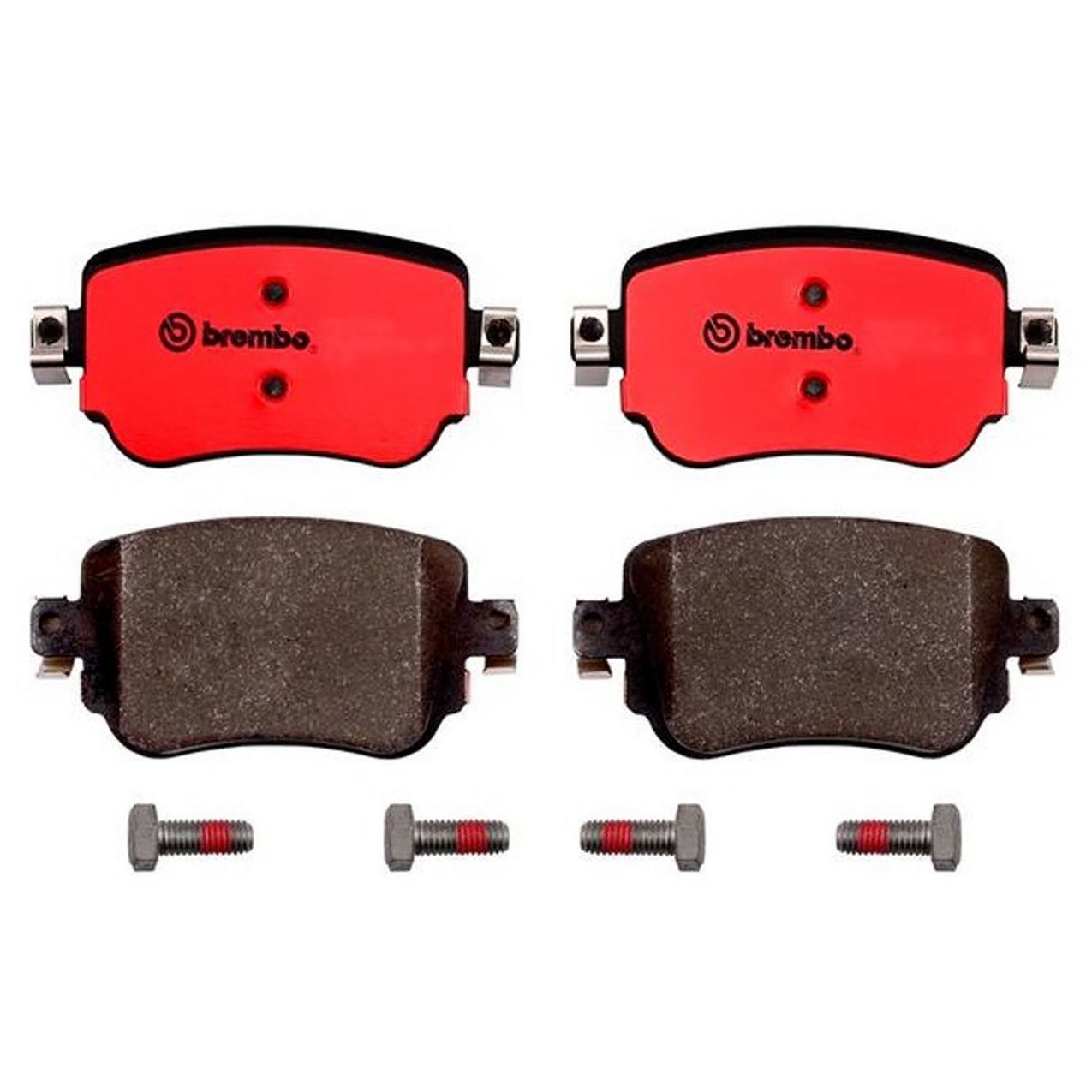 Audi Volkswagen Disc Brake Pad Set - Rear (Ceramic) 8U0698451F Brembo