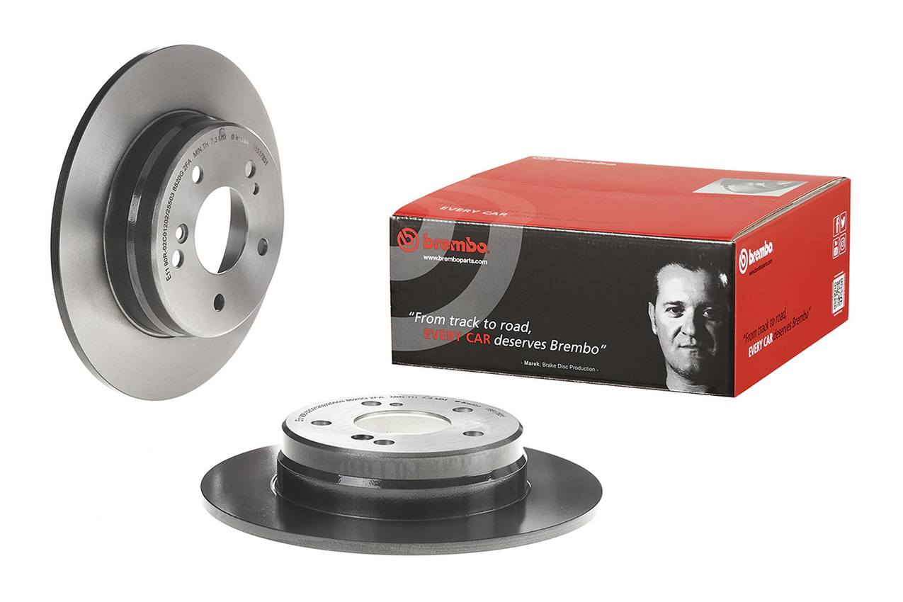 Mercedes Chrysler Disc Brake Pad and Rotor Kit - Rear (278mm) (Low-Met) Brembo