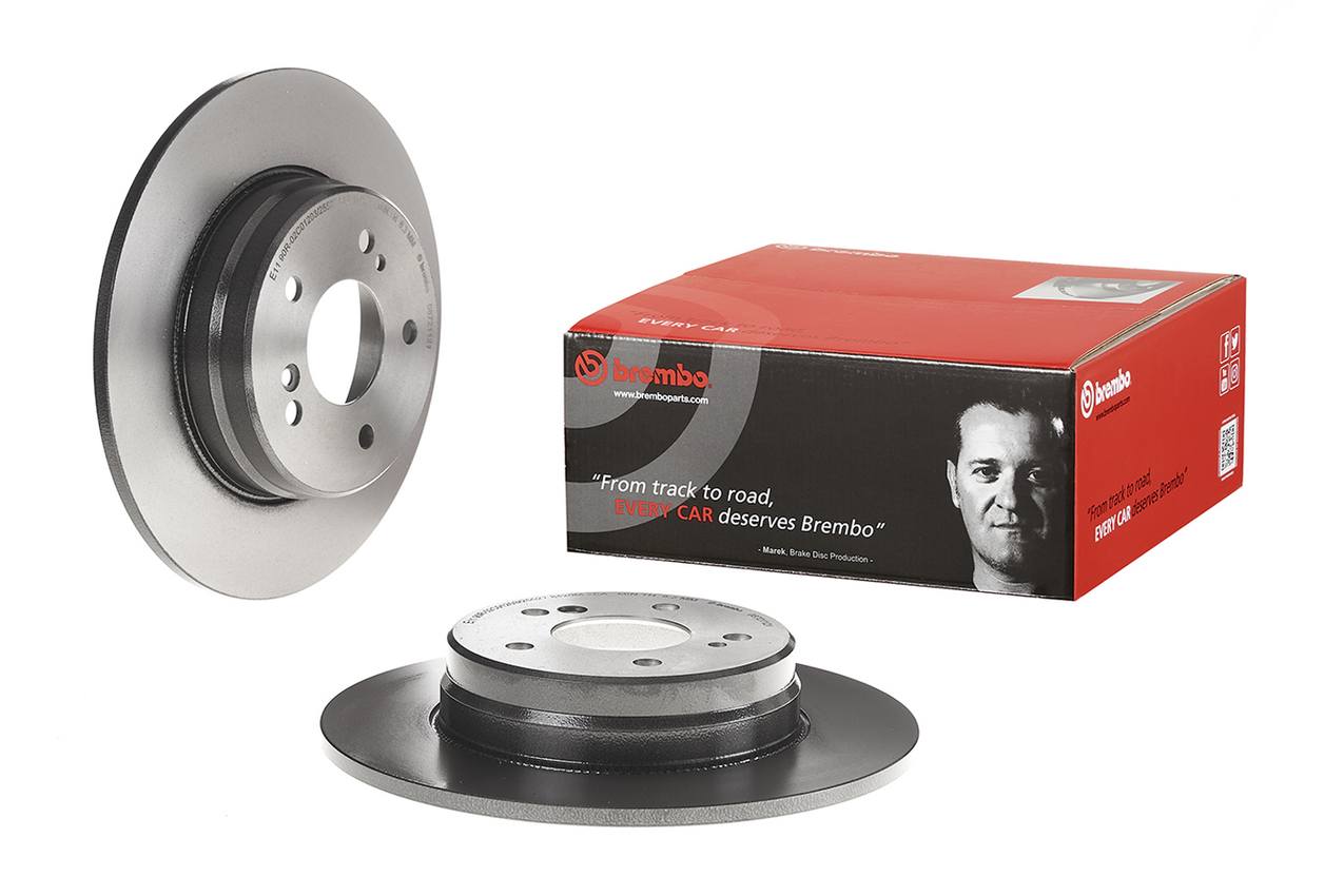 Mercedes Disc Brake Pad and Rotor Kit - Rear (290mm) (Low-Met) Brembo