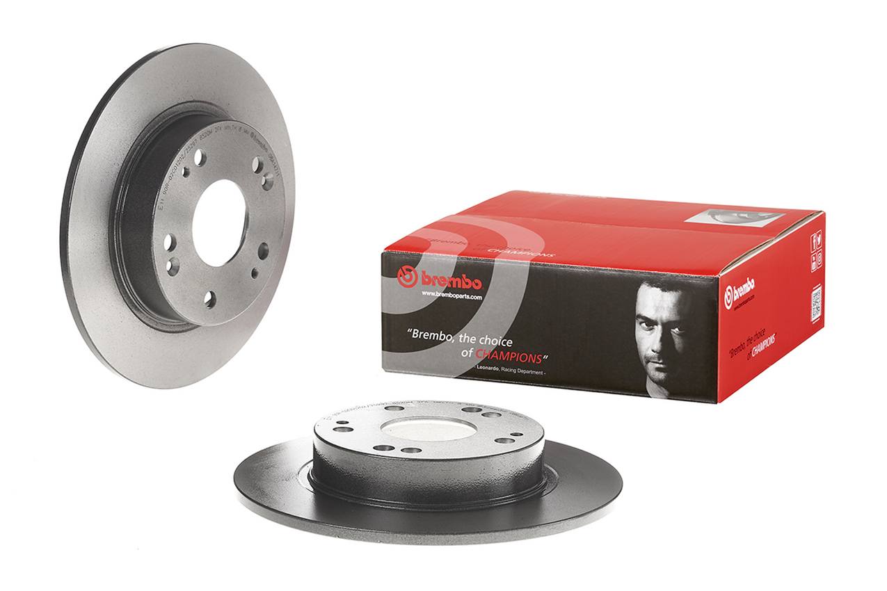 Honda Acura Disc Brake Pad and Rotor Kit - Rear (260mm) (Ceramic) Brembo