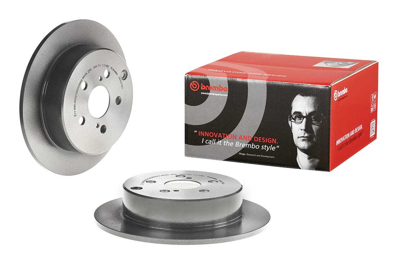 Toyota Pontiac Disc Brake Pad and Rotor Kit - Rear (269mm) (Ceramic) Brembo