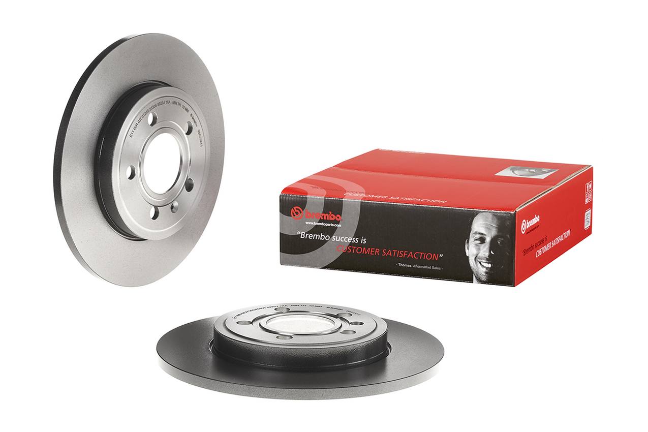 Audi Disc Brake Pad and Rotor Kit - Rear (288mm) (Ceramic) Brembo