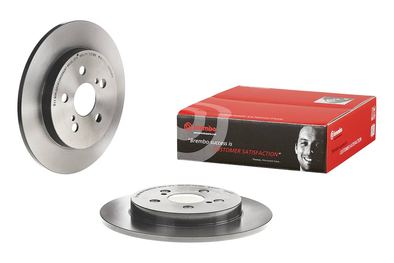 Toyota Disc Brake Pad and Rotor Kit - Rear (259mm) (Ceramic) Brembo