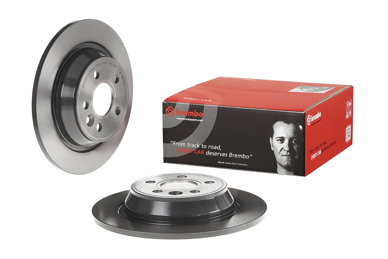 Land Rover Disc Brake Pad and Rotor Kit - Rear (302mm) (Low-Met) Brembo