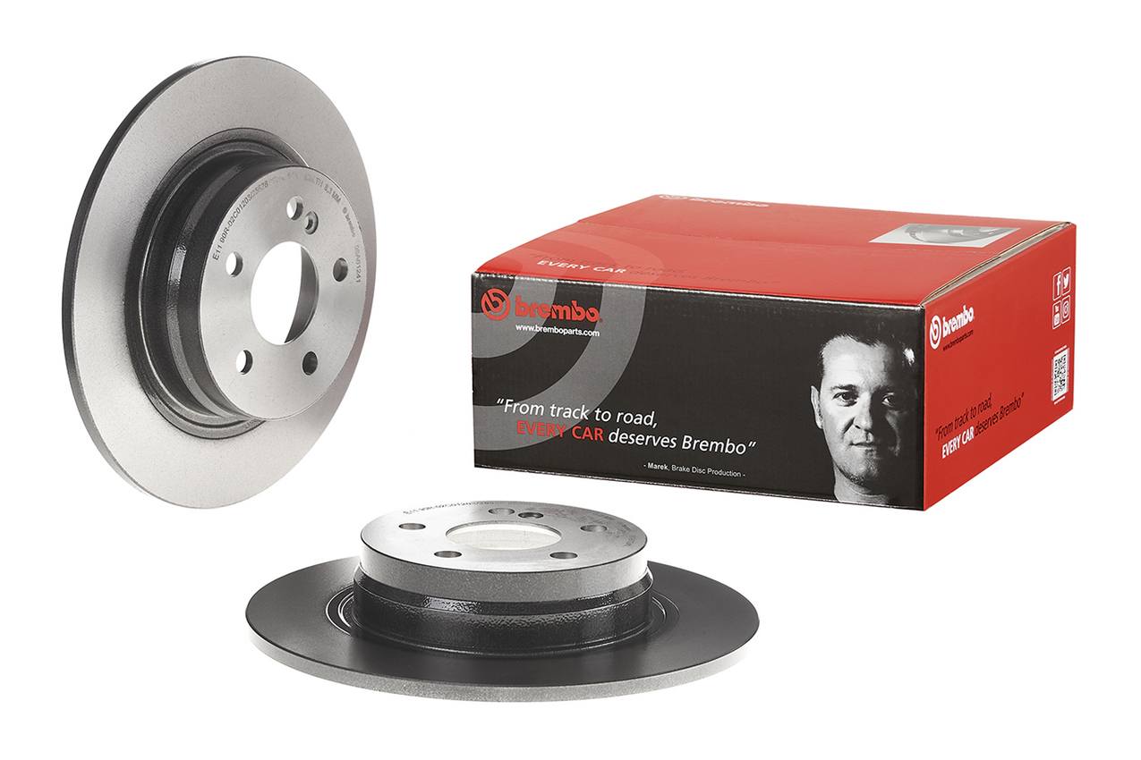 Mercedes Disc Brake Pad and Rotor Kit - Rear (300mm) (Low-Met) Brembo