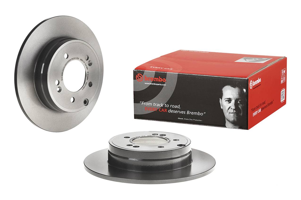 Hyundai Disc Brake Pad and Rotor Kit - Rear (284mm) (Ceramic) Brembo