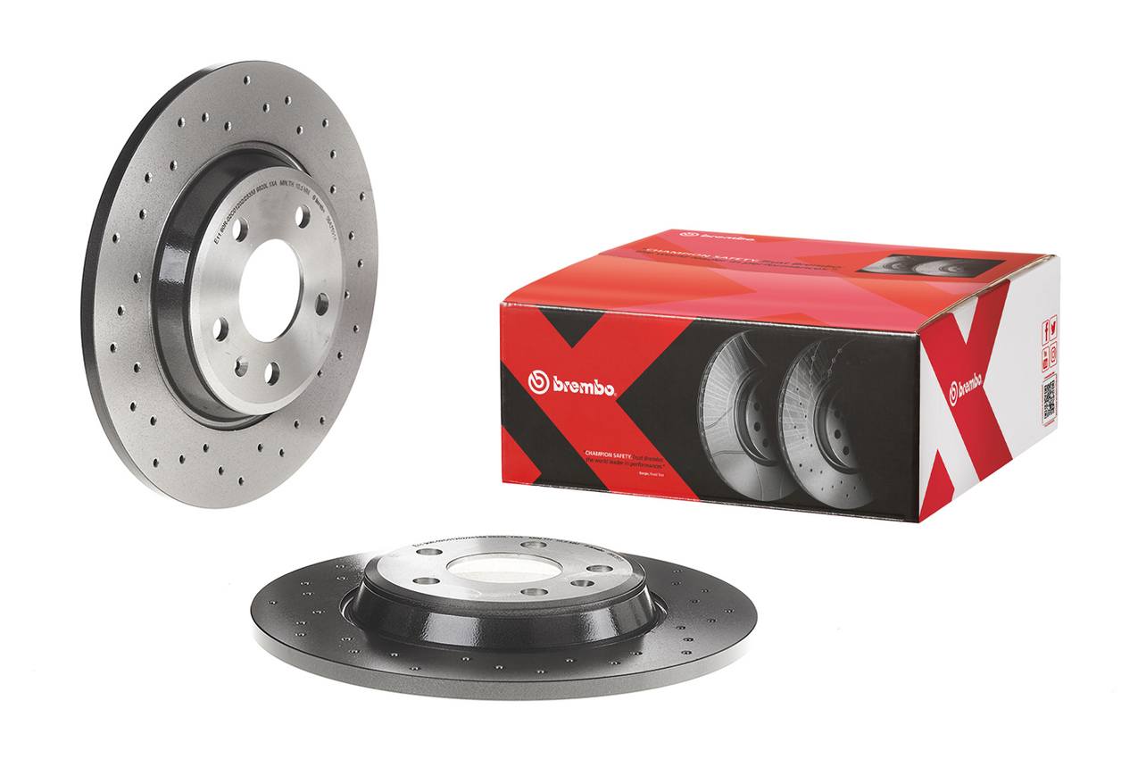 Audi Disc Brake Pad and Rotor Kit - Rear (300mm) (Low-Met) (Xtra) Brembo