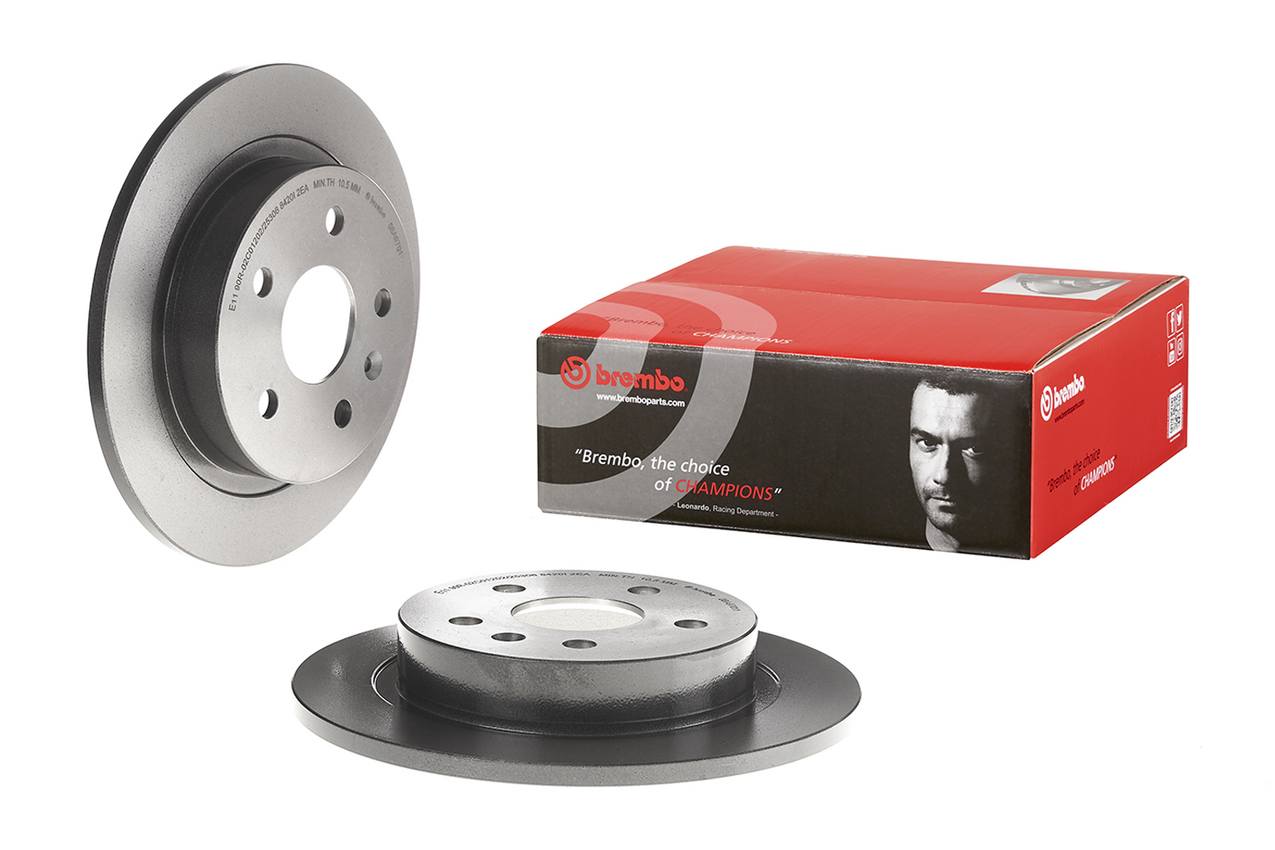 Saab Buick Chevrolet Disc Brake Pad and Rotor Kit - Rear (292mm) (Ceramic) Brembo