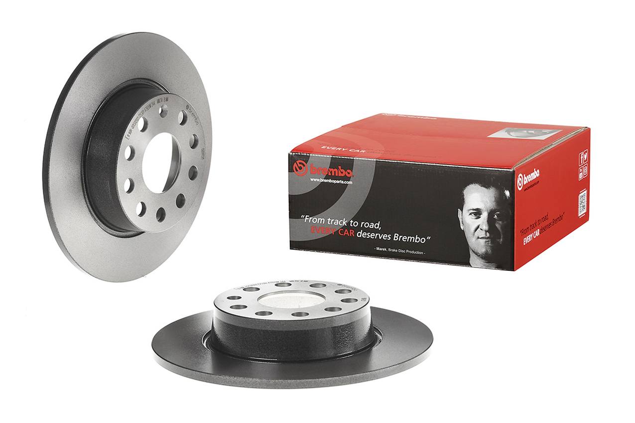 Volkswagen Disc Brake Pad and Rotor Kit - Rear (272mm) (Low-Met) Brembo