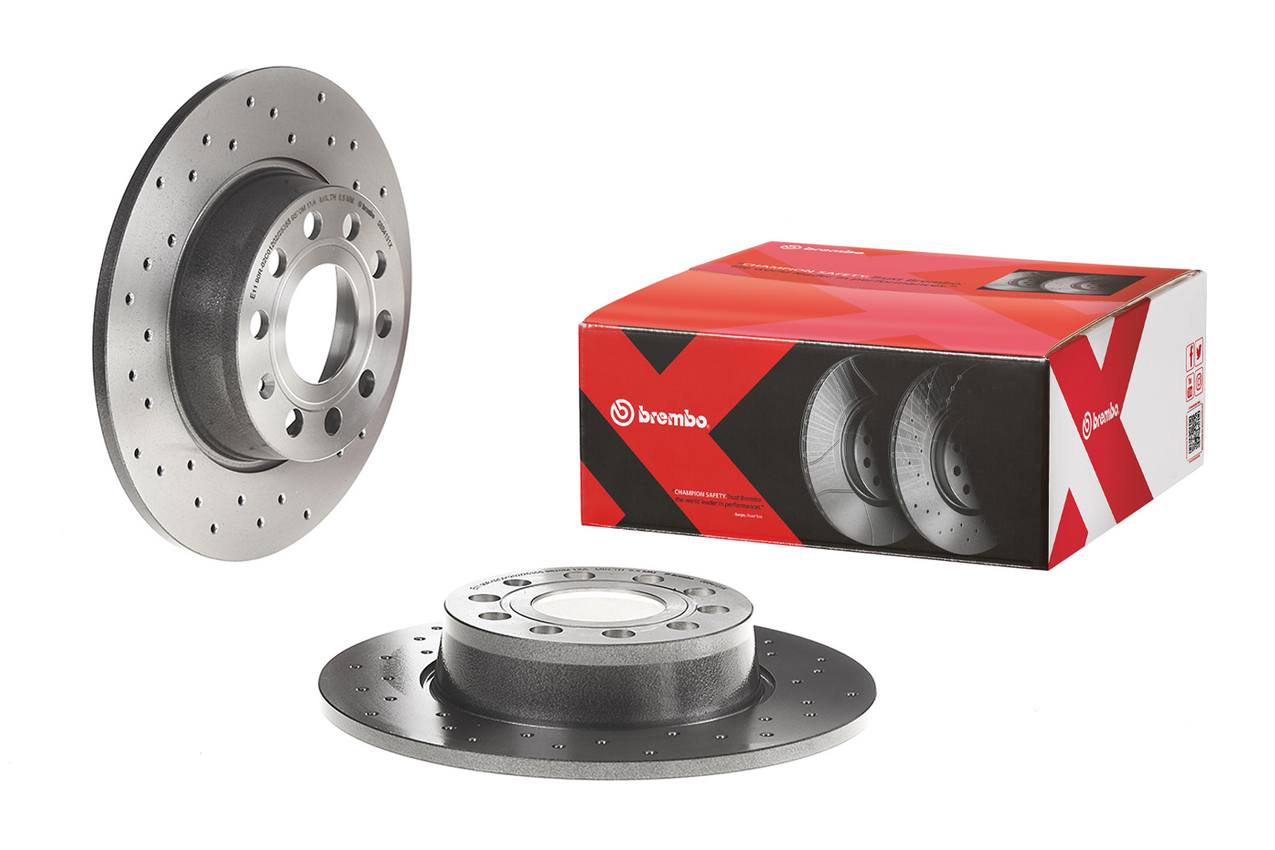 Volkswagen Disc Brake Pad and Rotor Kit - Rear (272mm) (Ceramic) (Xtra) Brembo