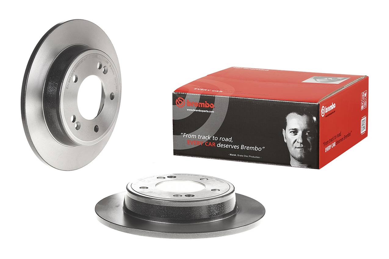 Kia Hyundai Disc Brake Pad and Rotor Kit - Rear (262mm) (Ceramic) Brembo