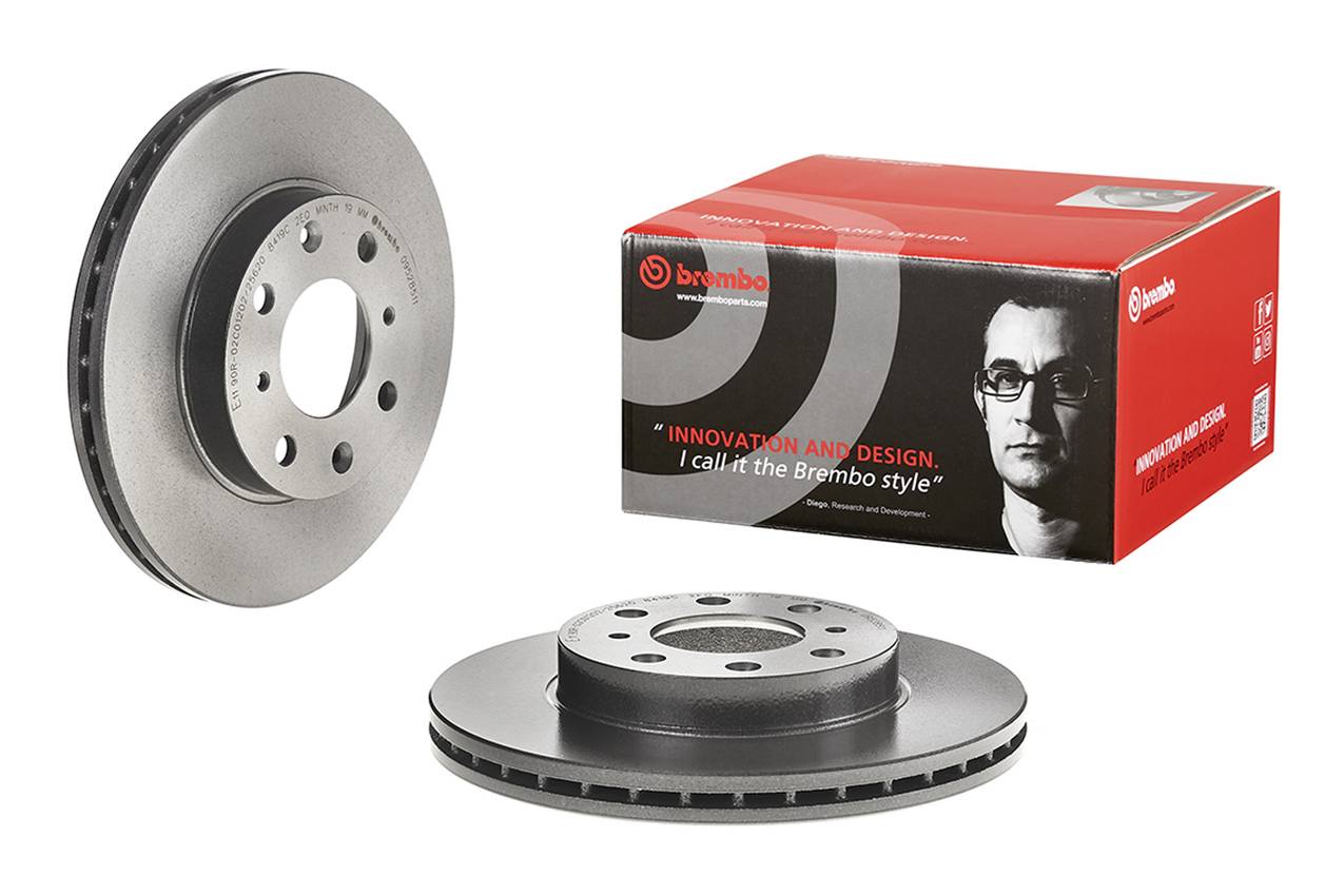 Honda Disc Brake Pad and Rotor Kit - Front (240mm) (Ceramic) Brembo