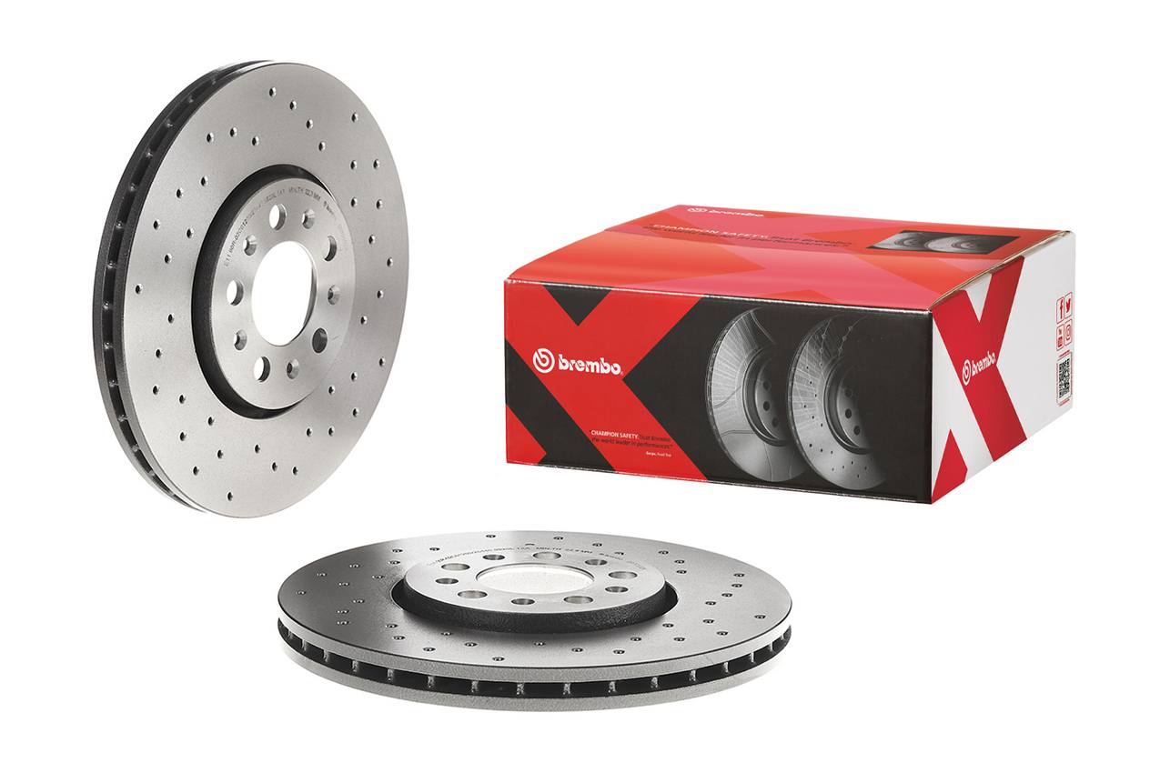 Volkswagen Disc Brake Pad and Rotor Kit - Front (288mm) (Low-Met) (Xtra) Brembo