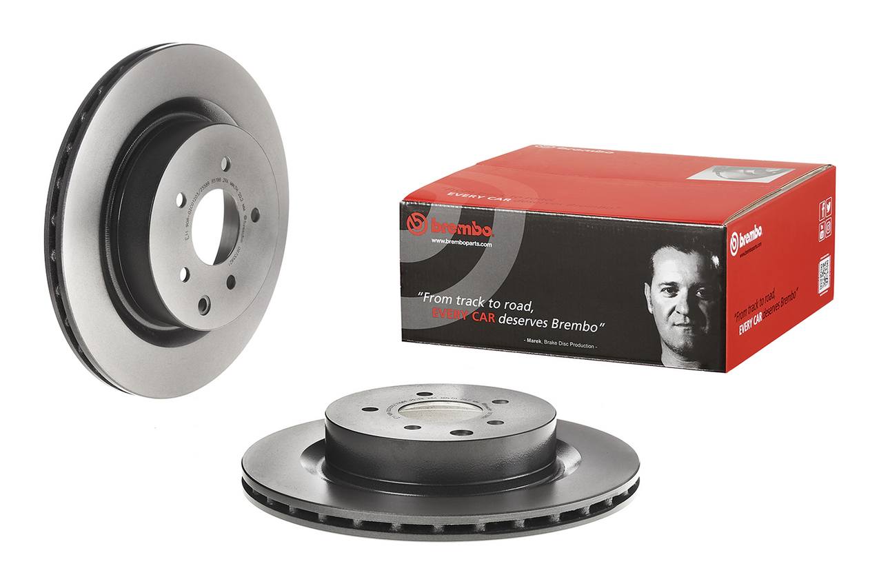 Nissan Infiniti Disc Brake Pad and Rotor Kit - Rear (322mm) (Ceramic) Brembo