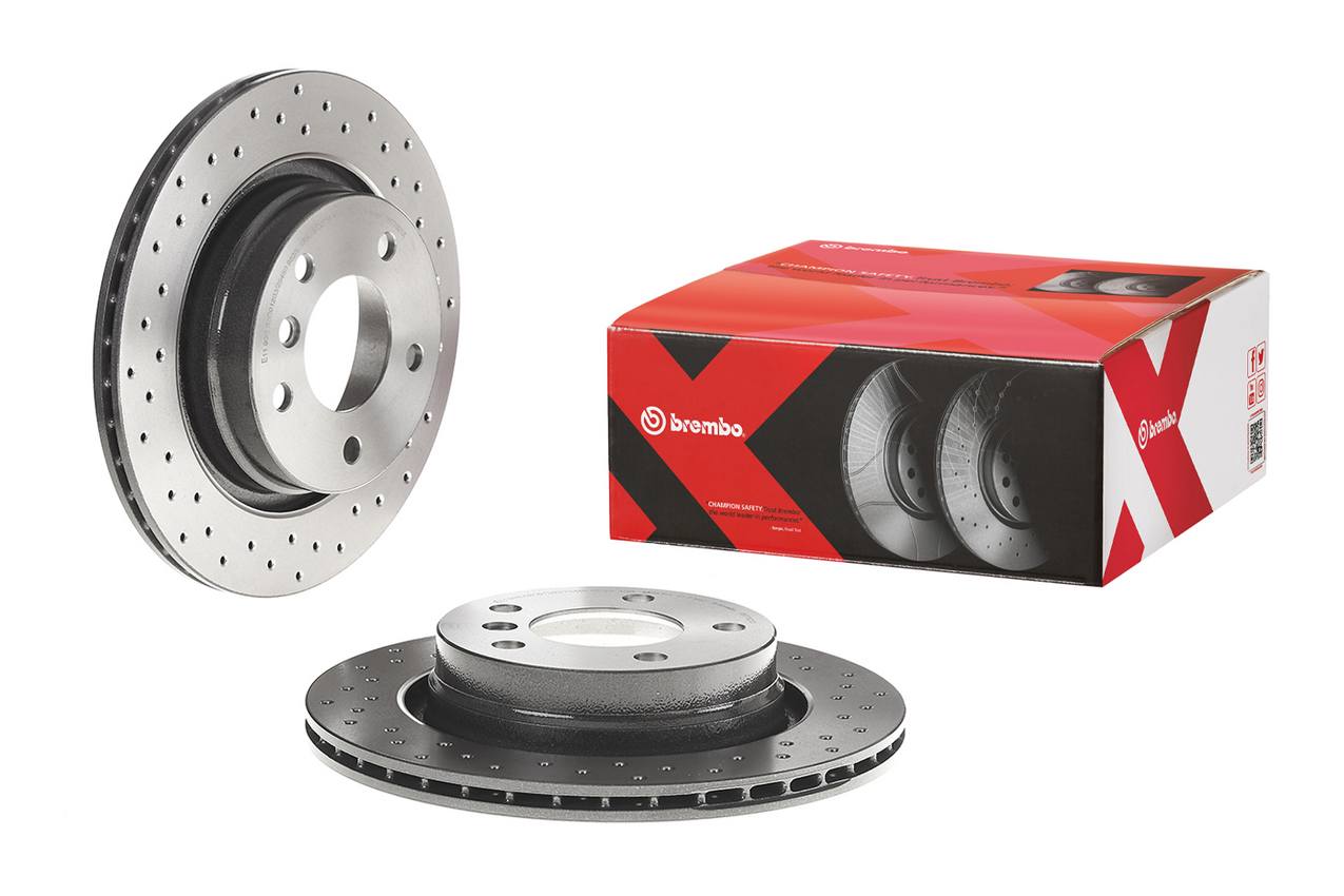 BMW Disc Brake Pad and Rotor Kit - Rear (294mm) (Low-Met) (Xtra) Brembo