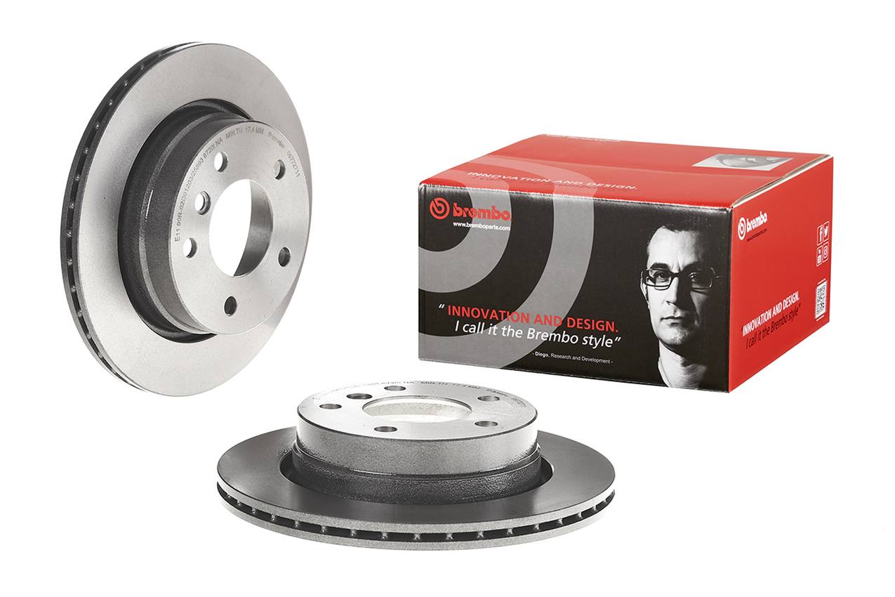 BMW Disc Brake Pad and Rotor Kit - Rear (276mm) (Low-Met) Brembo