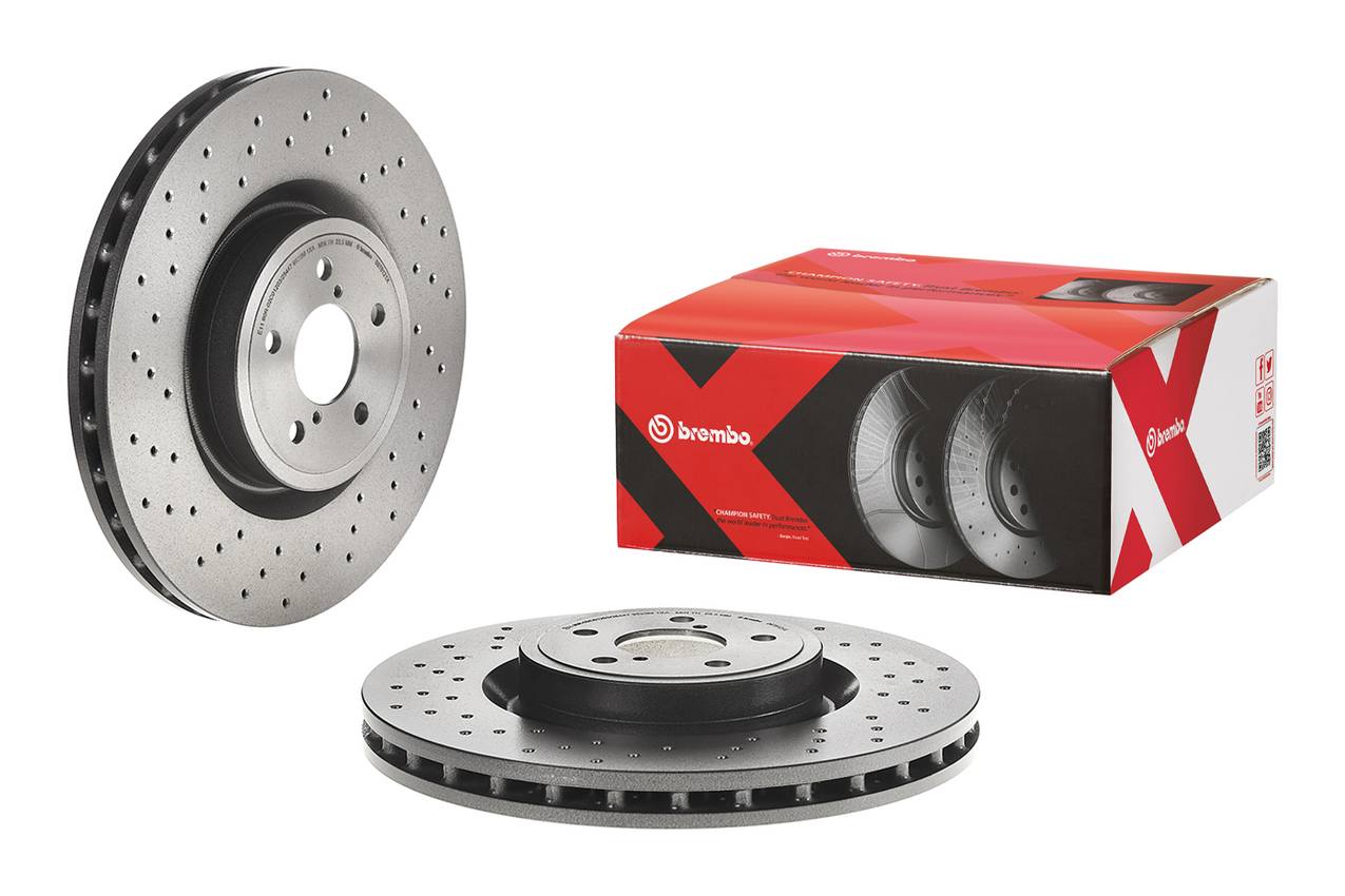 BREMBO Sport Max Brake Set Front Axle with Slotted Sports Brake