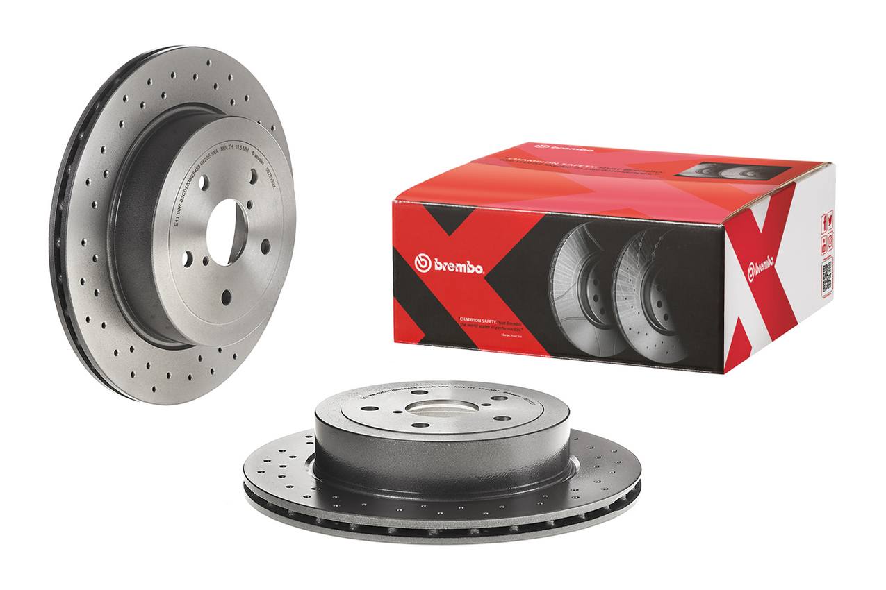 Subaru Disc Brake Pad and Rotor Kit - Rear (316mm) (Ceramic) (Xtra) Brembo