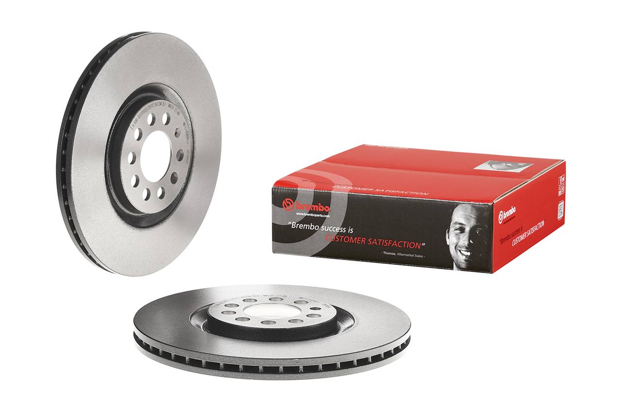 Audi Volkswagen Disc Brake Pad and Rotor Kit - Front (312mm) (Ceramic) Brembo