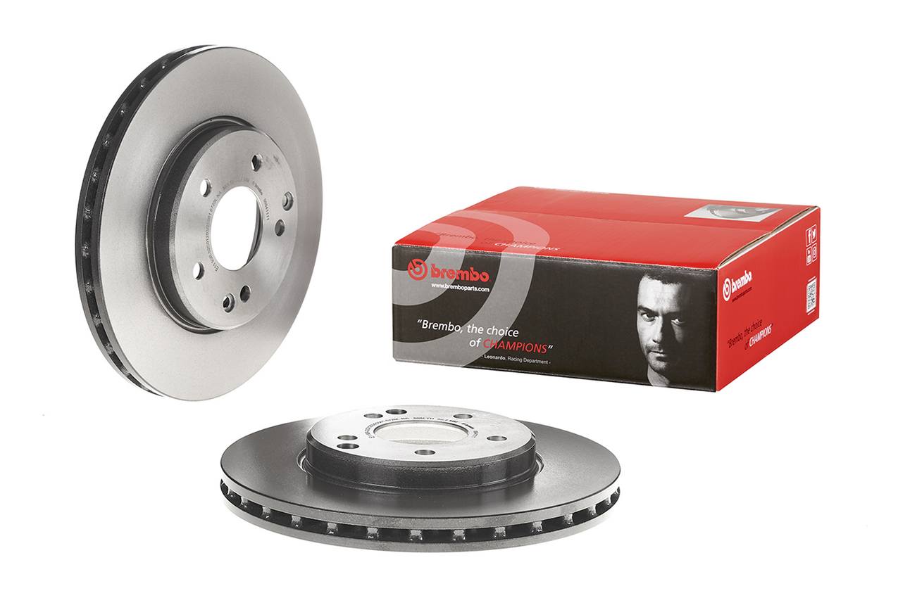 Mercedes Disc Brake Pad and Rotor Kit - Front (288mm) (Low-Met) Brembo