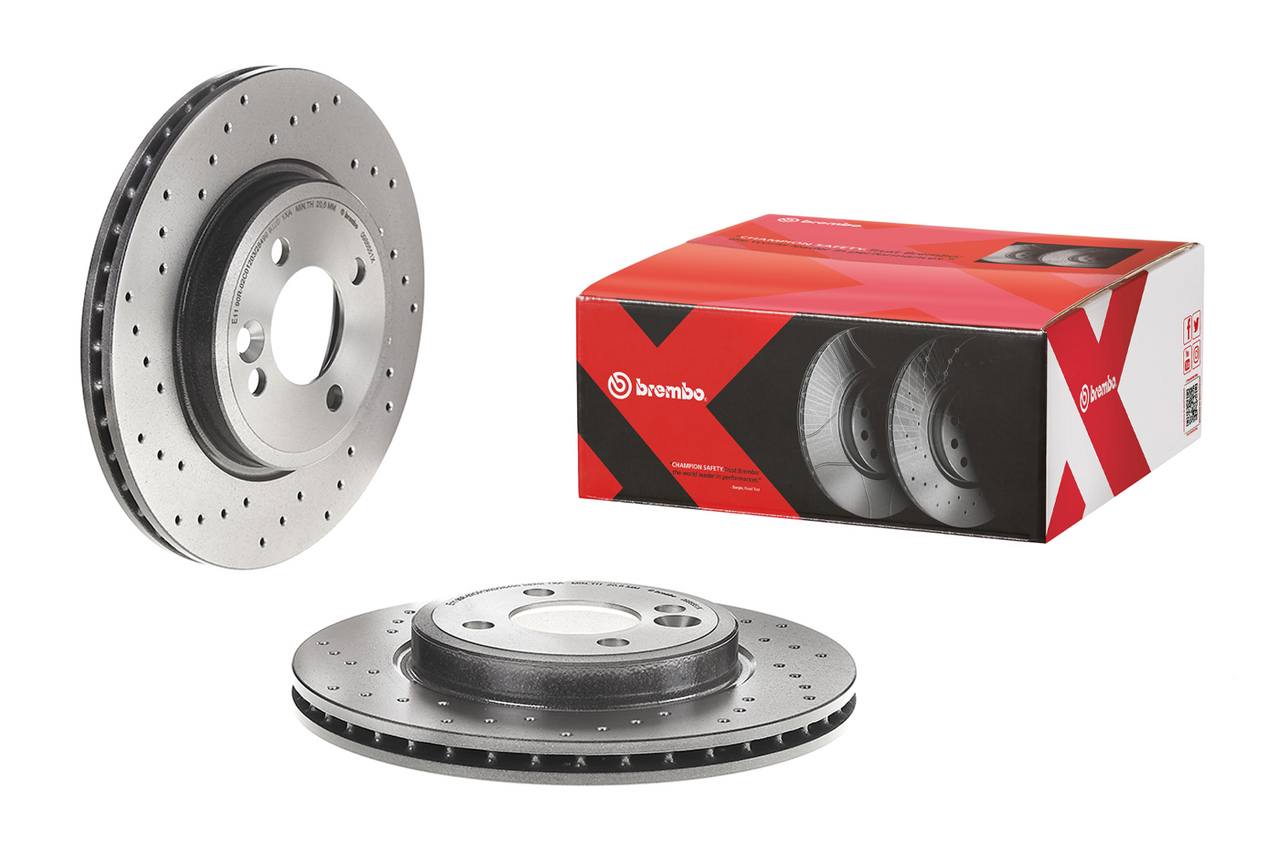 Mini Disc Brake Pad and Rotor Kit - Front (276mm) (Ceramic) (Xtra) Brembo