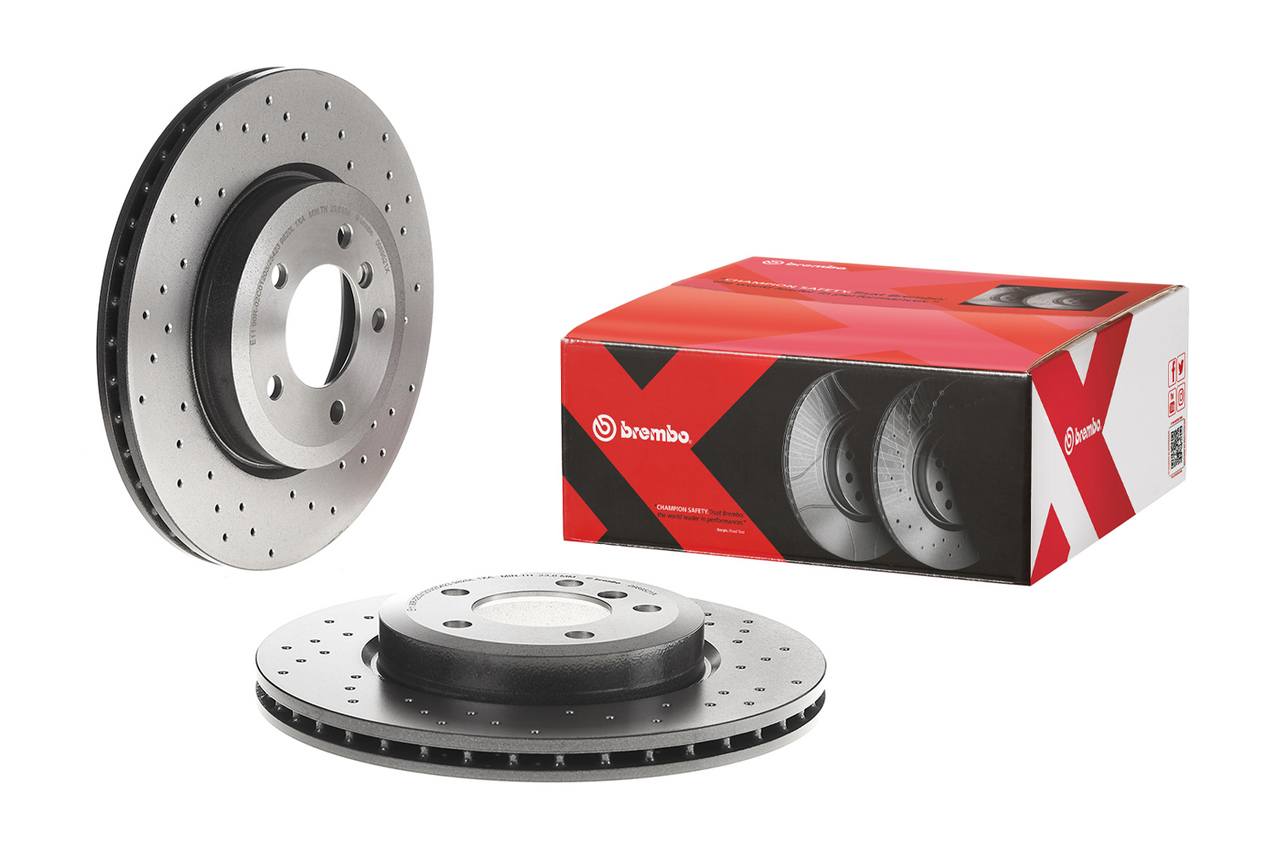 BMW Disc Brake Pad and Rotor Kit - Front (325mm) (Low-Met) (Xtra) Brembo