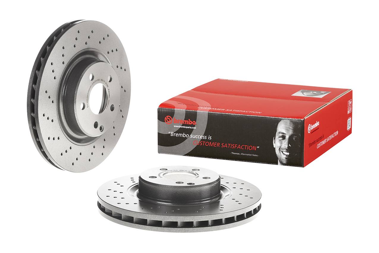 Mercedes Disc Brake Pad and Rotor Kit - Front (330mm) (Low-Met) Brembo