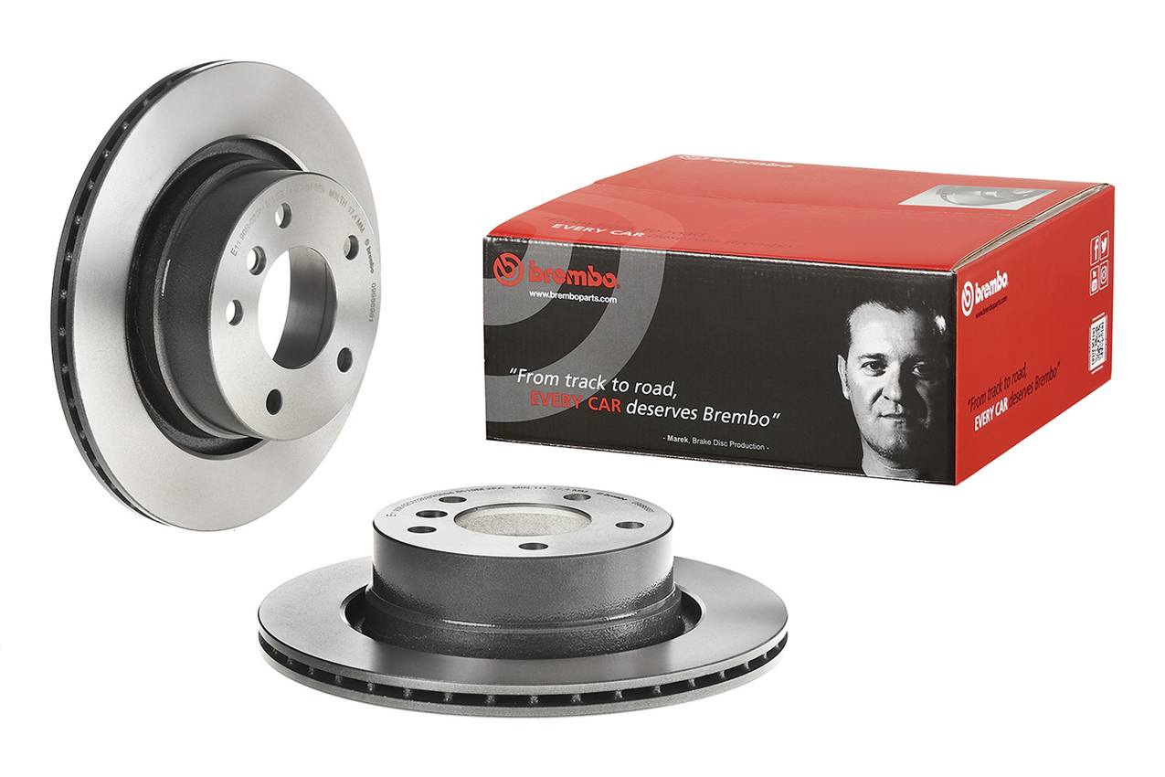 BMW Disc Brake Pad and Rotor Kit - Rear (294mm) (Ceramic) Brembo