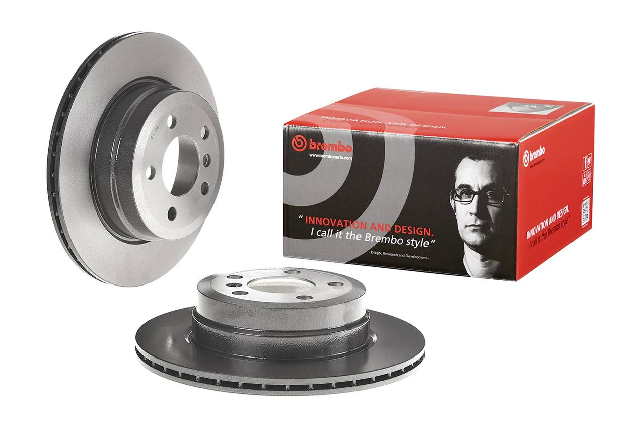 BMW Disc Brake Pad and Rotor Kit - Rear (320mm) (Low-Met) Brembo