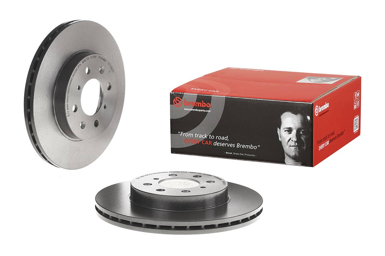 Honda Disc Brake Pad and Rotor Kit - Front (262mm) (Ceramic) Brembo