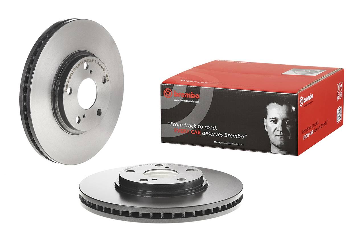 Toyota Disc Brake Pad and Rotor Kit - Front (296mm) (Ceramic) Brembo