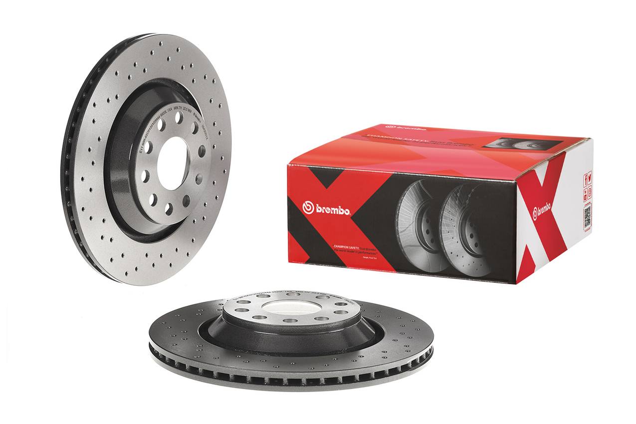 Volkswagen Disc Brake Pad and Rotor Kit - Rear (310mm) (Ceramic) (Xtra) Brembo