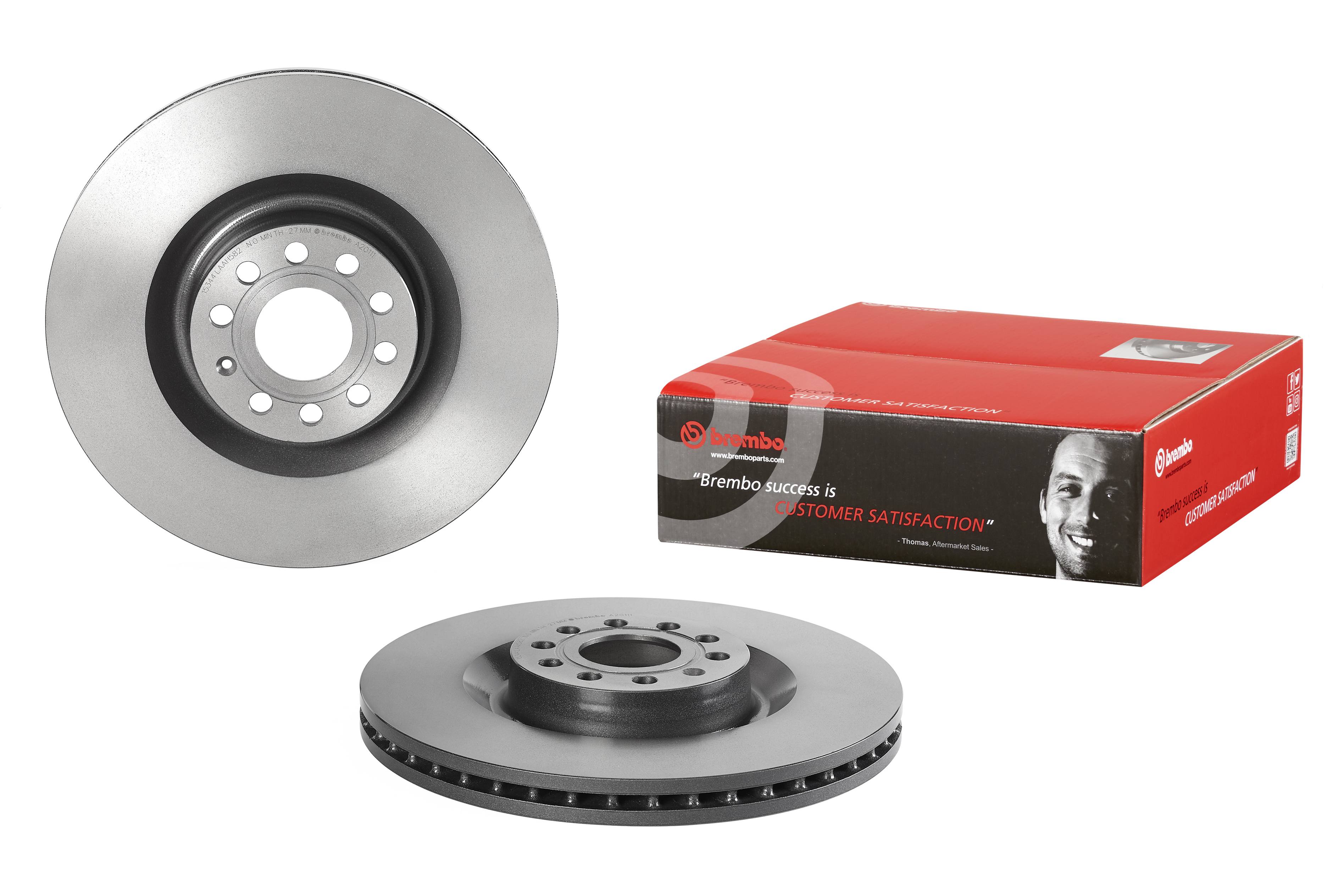 Volkswagen Disc Brake Pad and Rotor Kit - Front (345mm) (Low-Met) Brembo