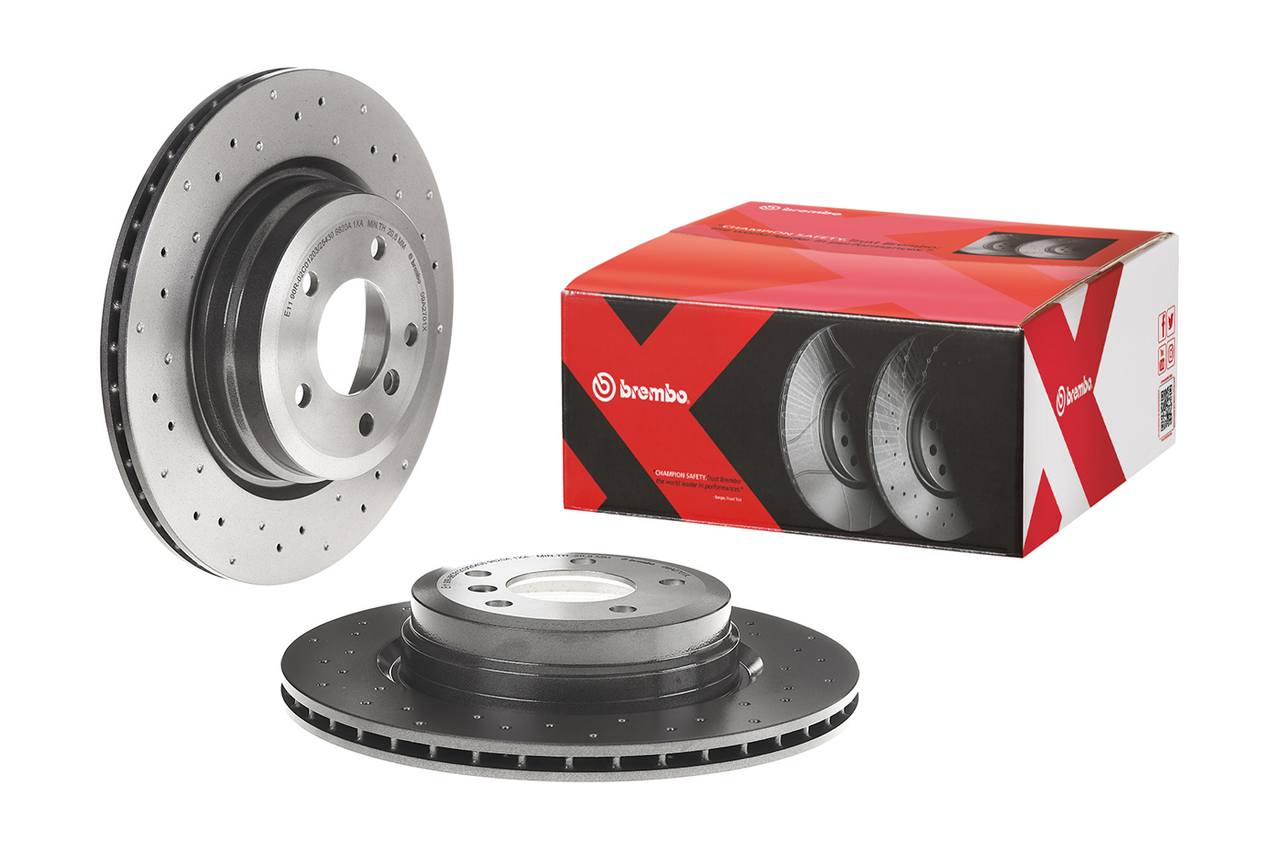 BMW Disc Brake Pad and Rotor Kit - Rear (336mm) (Low-Met) (Xtra) Brembo