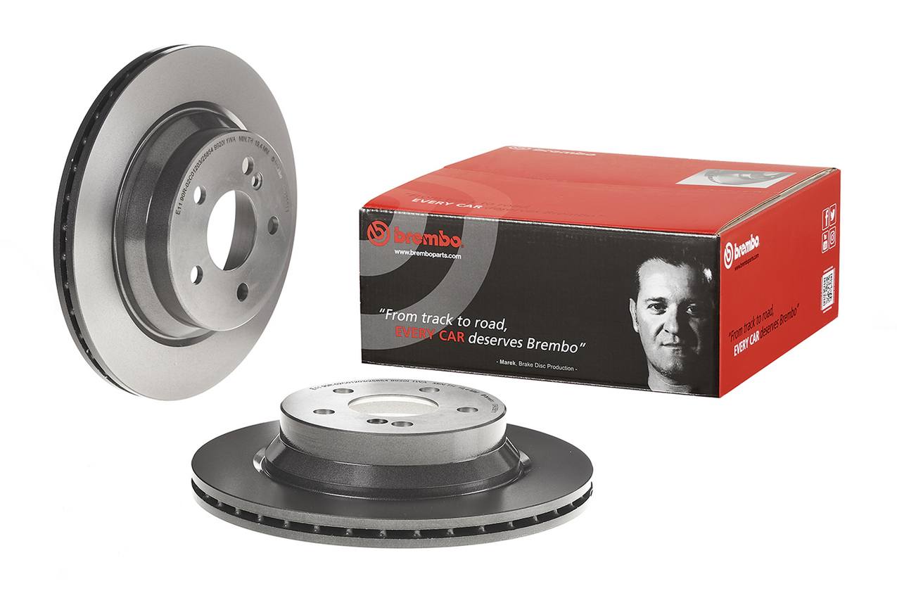 Mercedes Disc Brake Pad and Rotor Kit - Rear (300mm) (Ceramic) Brembo