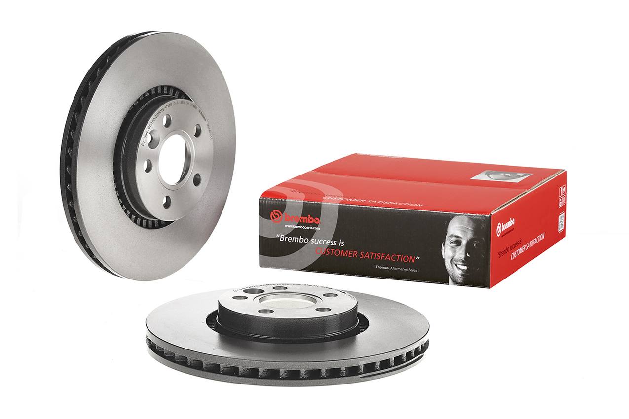 Volvo Disc Brake Pad and Rotor Kit - Front (316mm) (Ceramic) Brembo