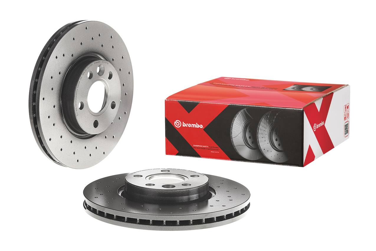 Land Rover Volvo Disc Brake Pad and Rotor Kit - Front (300mm) (Low-Met) (Xtra) Brembo