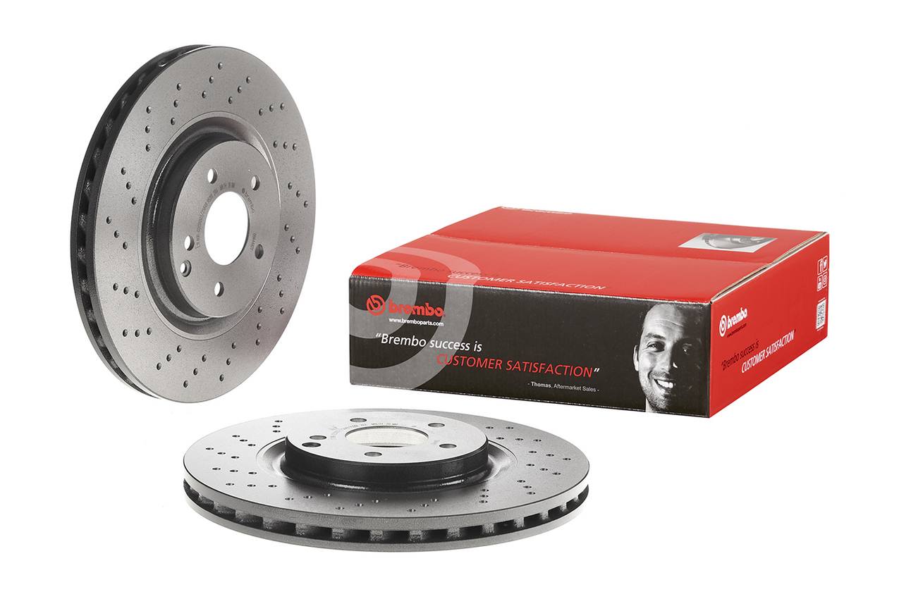 Mercedes Disc Brake Pad and Rotor Kit - Front (330mm) (Low-Met) Brembo