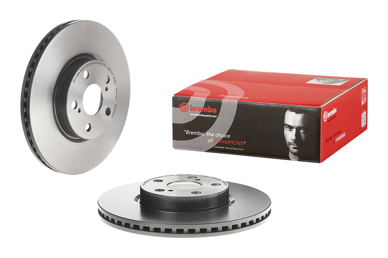 Toyota Scion Disc Brake Pad and Rotor Kit - Front (275mm) (Ceramic) Brembo