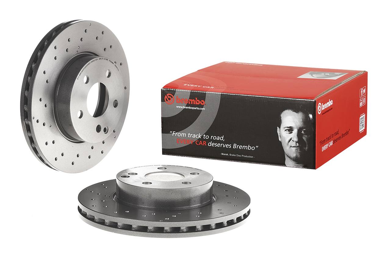 Mercedes Disc Brake Pad and Rotor Kit - Front (295mm) (Low-Met) Brembo