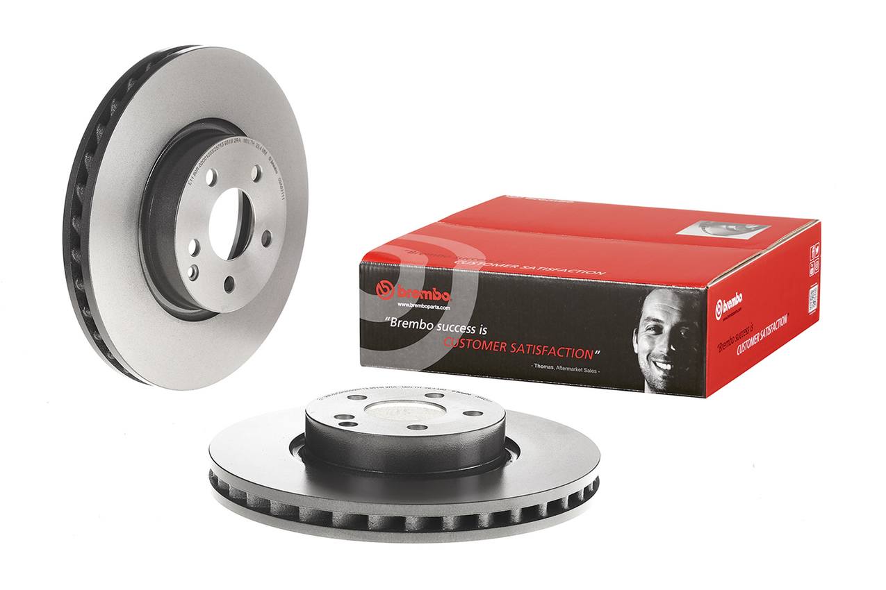 Mercedes Disc Brake Pad and Rotor Kit - Front (322mm) (Low-Met) Brembo