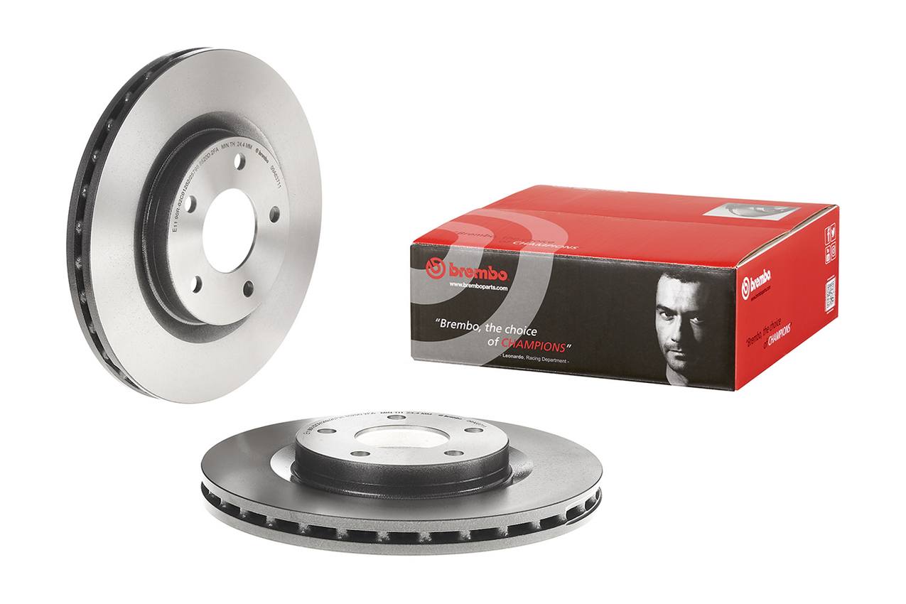 Chrysler Dodge Jeep Disc Brake Pad and Rotor Kit - Front (294mm) (Ceramic) Brembo